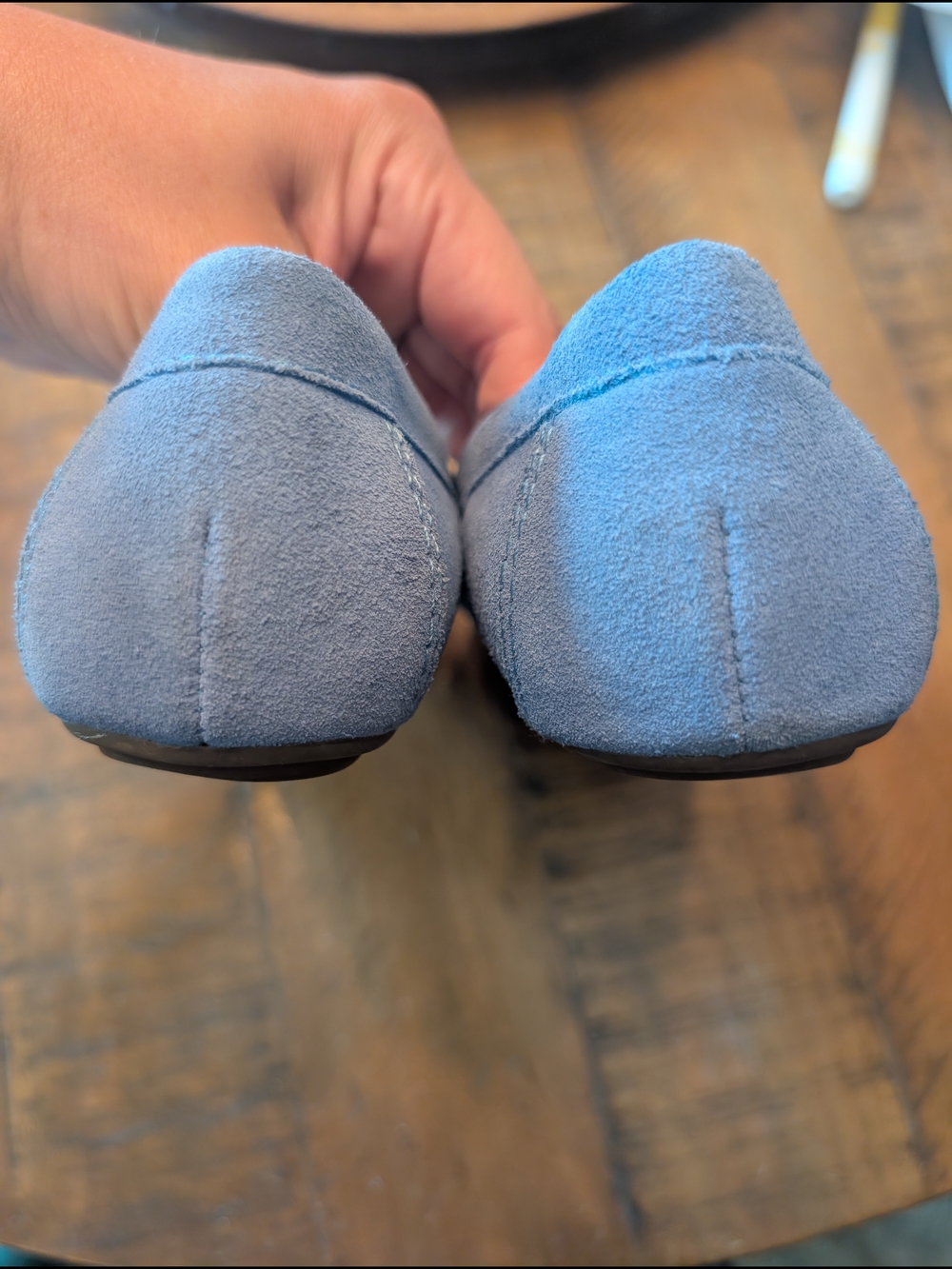 Talbots Suede Penny Loafers in Periwinkle Blue - Picture 4 of 7